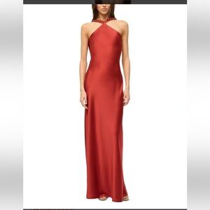 Staud
Women’s Cadence Beaded Strap Halter Gown